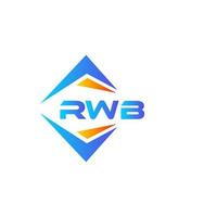 RWB abstract technology logo design on white background. RWB creative initials letter logo concept. vector