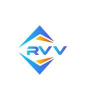 diseño de logotipo de tecnología abstracta rvv sobre fondo blanco. concepto de logotipo de letra de iniciales creativas rvv. vector