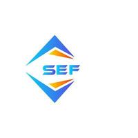 SEF abstract technology logo design on white background. SEF creative initials letter logo concept. vector