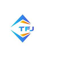 diseño de logotipo de tecnología abstracta tfj sobre fondo blanco. concepto de logotipo de letra de iniciales creativas tfj. vector