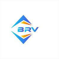 diseño de logotipo de tecnología abstracta brv sobre fondo blanco. concepto de logotipo de letra de iniciales creativas brv. vector