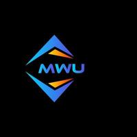 MWU abstract technology logo design on Black background. MWU creative initials letter logo concept. vector