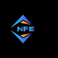 Diseño de logotipo de tecnología abstracta nfe sobre fondo negro. concepto de logotipo de letra de iniciales creativas nfe. vector