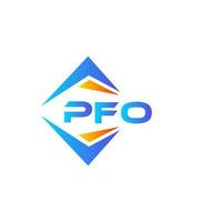 PFO abstract technology logo design on white background. PFO creative initials letter logo concept. vector