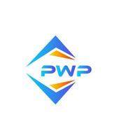 diseño de logotipo de tecnología abstracta pwp sobre fondo blanco. concepto de logotipo de letra de iniciales creativas pwp. vector