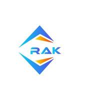 diseño de logotipo de tecnología abstracta rak sobre fondo blanco. concepto de logotipo de letra de iniciales creativas de rak. vector