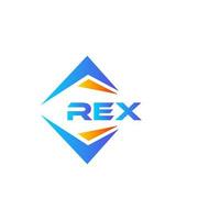 diseño de logotipo de tecnología abstracta rex sobre fondo blanco. concepto de logotipo de letra de iniciales creativas rex. vector