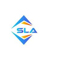 diseño de logotipo de tecnología abstracta sla sobre fondo blanco. concepto de logotipo de letra de iniciales creativas sla. vector