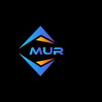 MUR abstract technology logo design on Black background. MUR creative initials letter logo concept. vector