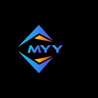 myy diseño de logotipo de tecnología abstracta sobre fondo negro. concepto de logotipo de letra de iniciales creativas myy. vector