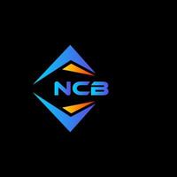 Diseño de logotipo de tecnología abstracta ncb sobre fondo negro. Concepto de logotipo de letra de iniciales creativas ncb. vector