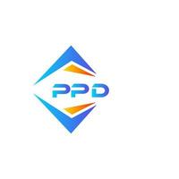 diseño de logotipo de tecnología abstracta ppd sobre fondo blanco. Concepto de logotipo de letra de iniciales creativas ppd. vector