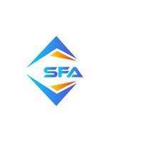 diseño de logotipo de tecnología abstracta sfa sobre fondo blanco. concepto de logotipo de letra de iniciales creativas sfa. vector