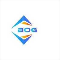 diseño de logotipo de tecnología abstracta de pantano sobre fondo blanco. concepto de logotipo de letra de iniciales creativas de bog. vector