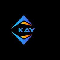 diseño de logotipo de tecnología abstracta kay sobre fondo negro. concepto de logotipo de letra inicial creativa kay. vector