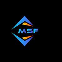 diseño de logotipo de tecnología abstracta msf sobre fondo negro. concepto de logotipo de letra de iniciales creativas msf. vector