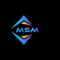 MSM abstract technology logo design on Black background. MSM creative initials letter logo concept. vector