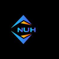 NUH abstract technology logo design on Black background. NUH creative initials letter logo concept. vector