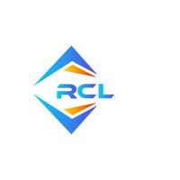 Diseño de logotipo de tecnología abstracta rcl sobre fondo blanco. concepto de logotipo de letra de iniciales creativas rcl. vector