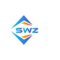 diseño de logotipo de tecnología abstracta swz sobre fondo blanco. concepto de logotipo de letra de iniciales creativas swz. vector