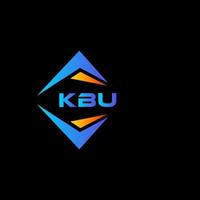 diseño de logotipo de tecnología abstracta kbu sobre fondo negro. concepto de logotipo de letra de iniciales creativas kbu. vector