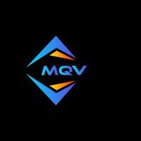 Diseño de logotipo de tecnología abstracta mqv sobre fondo negro. concepto de logotipo de letra de iniciales creativas mqv. vector