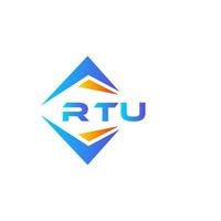 RTU abstract technology logo design on white background. RTU creative initials letter logo concept. vector