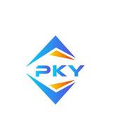 diseño de logotipo de tecnología abstracta pky sobre fondo blanco. concepto de logotipo de letra de iniciales creativas pky. vector