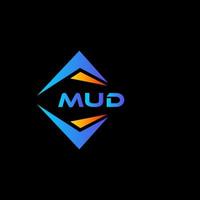 MUD abstract technology logo design on Black background. MUD creative initials letter logo concept. vector