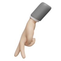 3D-Fußfinger isoliert. 3D-Darstellung png