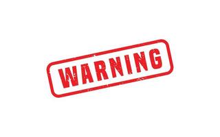 WARNING rubber stamp with grunge style on white background vector
