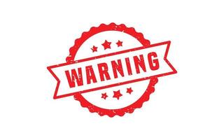 WARNING rubber stamp with grunge style on white background vector