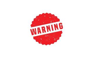 WARNING rubber stamp with grunge style on white background vector