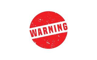 WARNING rubber stamp with grunge style on white background vector