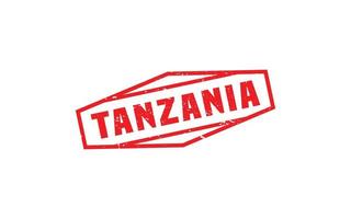 sello de goma de tanzania con estilo grunge sobre fondo blanco vector