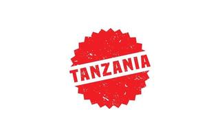 sello de goma de tanzania con estilo grunge sobre fondo blanco vector