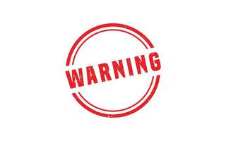 WARNING rubber stamp with grunge style on white background vector