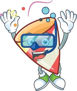 Exploding confetti cartoon vector