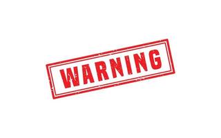 WARNING rubber stamp with grunge style on white background vector