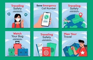 Traveling Safety Social Media Concept vector