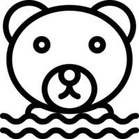 teddy bear water vector illustration on a background.Premium quality symbols.vector icons for concept and graphic design.