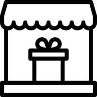 ilustración vectorial de la tienda de regalos en un fondo. símbolos de calidad premium. iconos vectoriales para el concepto y el diseño gráfico. vector