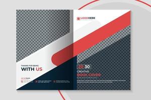 Company profile front and back pages annual report brochure cover template vector