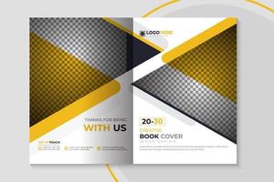 Company profile front and back pages annual report brochure cover template vector