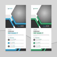 Creative modern corporate rack card or dl flyer Template design vector