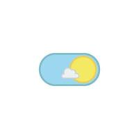 Day mode application icon vector