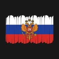 trazos de pincel de bandera de rusia vector