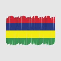 Mauritius Flag Brush Strokes vector