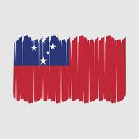Samoa Flag Brush Strokes vector