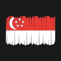 Singapore Flag Brush Strokes vector
